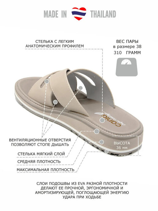 сабо женские CANIA C014WK белый