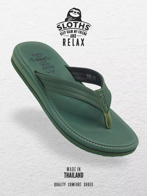 вьетнамки мужские SLOTHS MONOMO зеленый