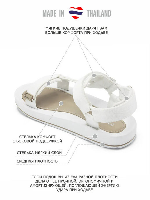 сандалии женские SAHAB S185WS белый